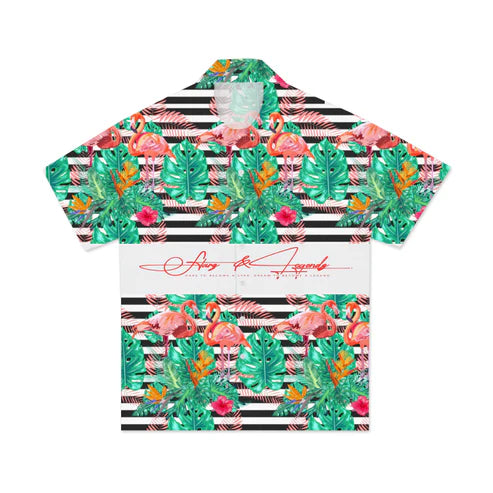 MOQ1,Delivery days 5    All-Over Print Men's Streetwear Hawaiian Shirt