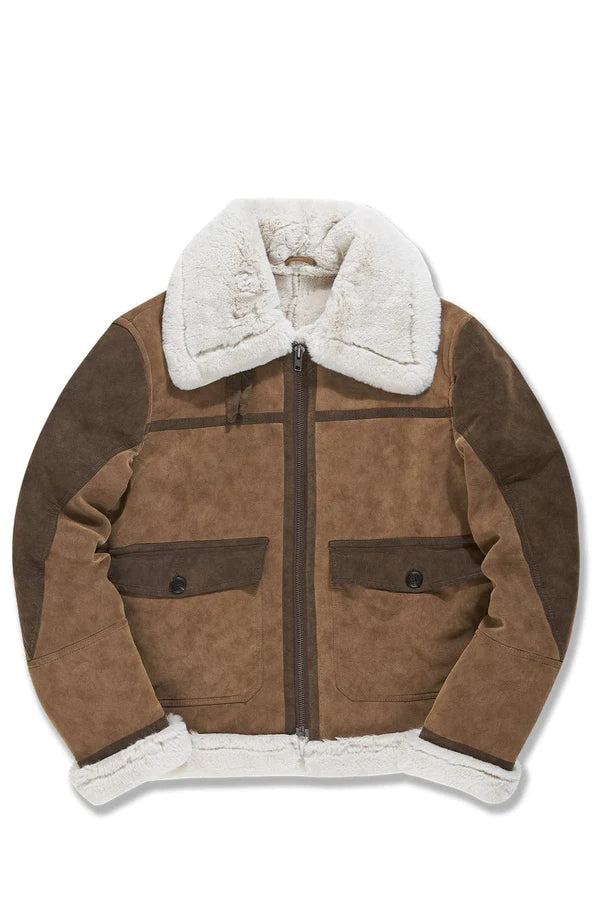 BIG MEN'S VIENNA BOMBER JACKET (BROWN)