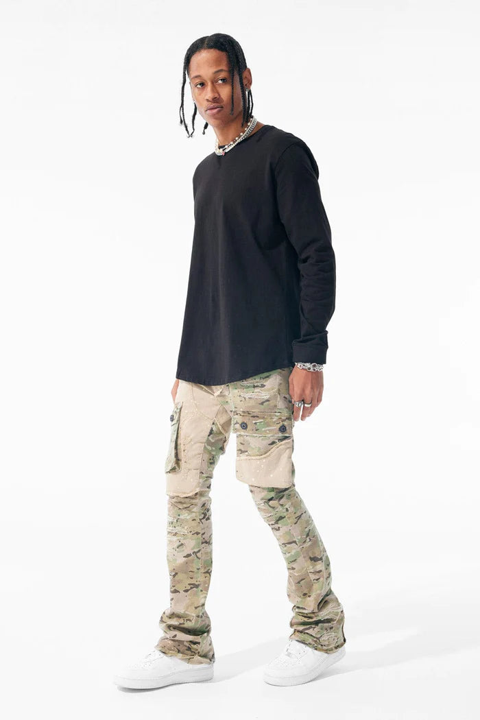 ROSS STACKED - PLATOON CARGO DENIM (CAMO 2.0)