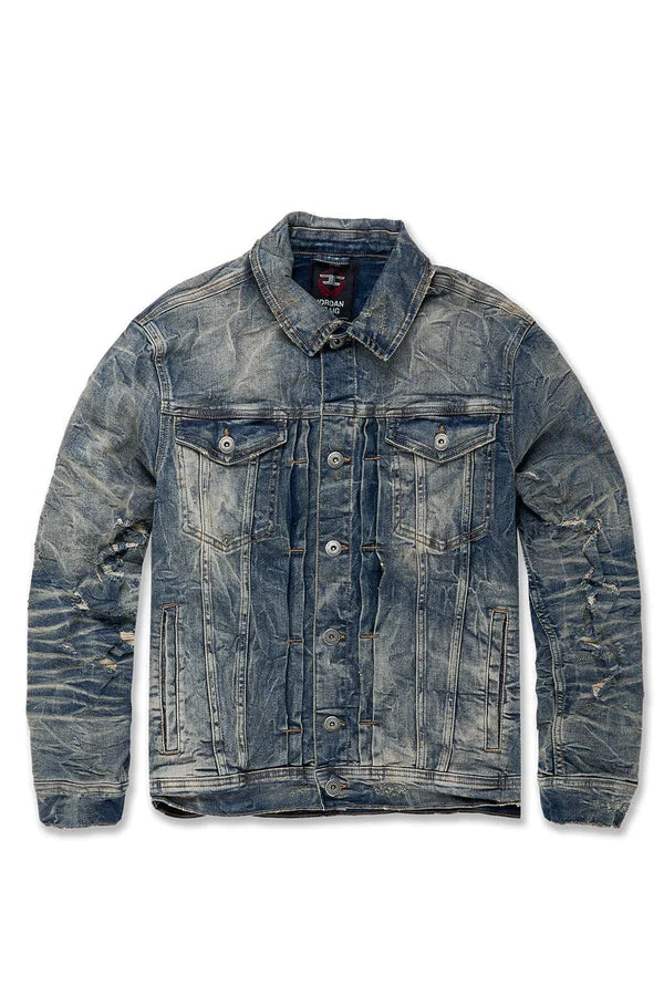 BIG MEN'S BAYSIDE DENIM TRUCKER JACKET (DEATH VALLEY)