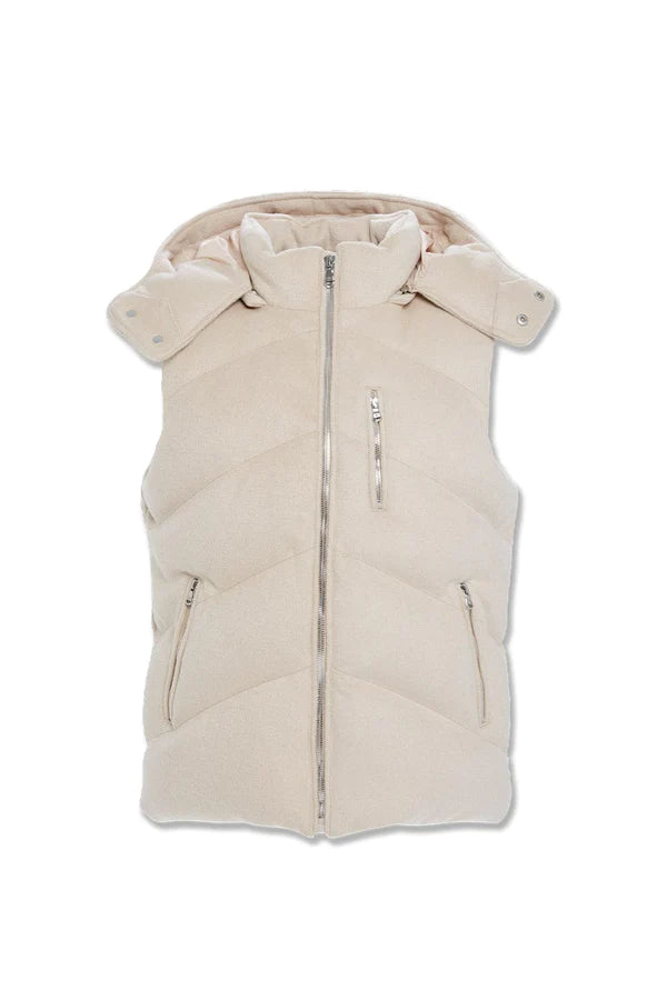 BIG MEN'S TAHOE WOOL PUFFER VEST (OATMEAL)