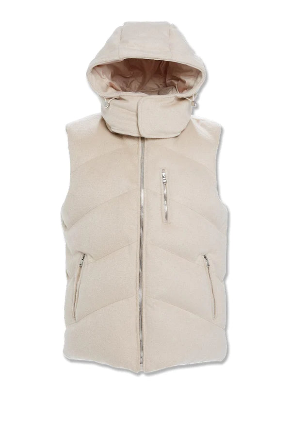 BIG MEN'S TAHOE WOOL PUFFER VEST (OATMEAL)