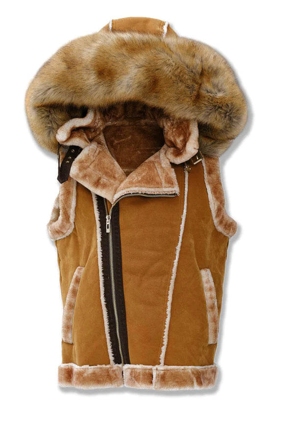 BIG MEN'S DENALI SHEARLING VEST (COGNAC)