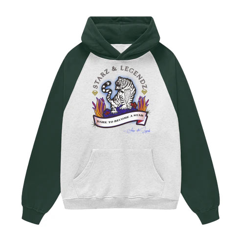 Streetwear Starz & Legendz Unisex Two Tone Raglan Sleeve Fleece Hoodie